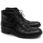 Gucci Work Boots Shoes Men Leather Black Stivaletto Suo Gomma — view 2