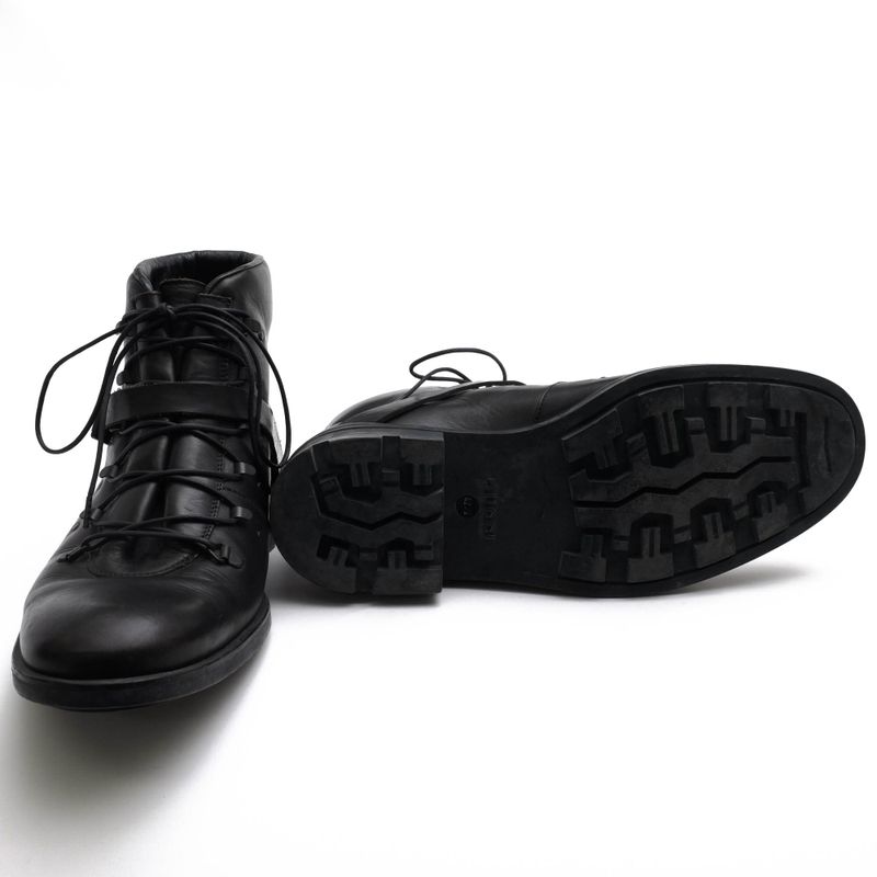 Gucci Work Boots Shoes Men Leather Black Stivaletto Suo Gomma — view 7