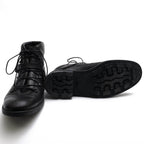 Gucci Work Boots Shoes Men Leather Black Stivaletto Suo Gomma — view 7