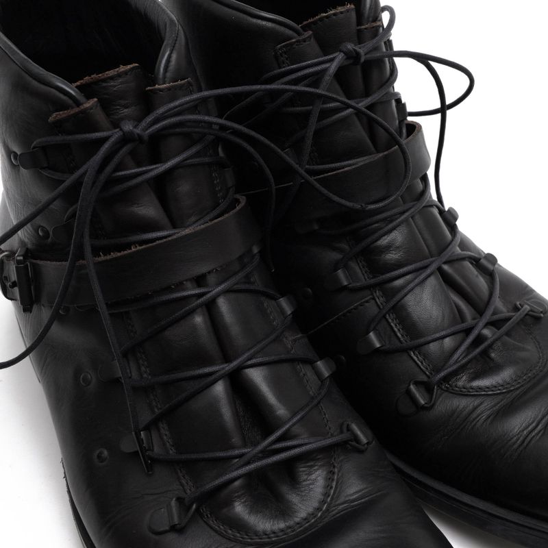 Gucci Work Boots Shoes Men Leather Black Stivaletto Suo Gomma — view 5