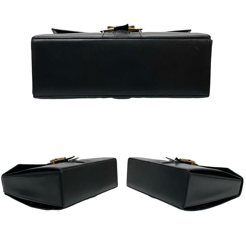 Celine Vintage Logo Ribbon Motif Hardware Calf Leather