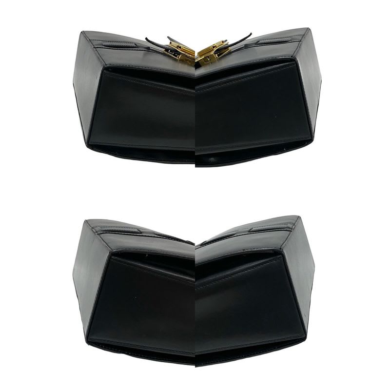 Celine Vintage Logo Ribbon Motif Hardware Calf Leather