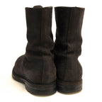 Prada Work Boots Shoes Men Suede Leather Black 2197 Plain Toe — view 4