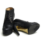 Chanel Booties Short Boots Shoes Women Leather Black Coco Mark — view 7