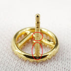 Fendi Earrings Fs Rhinestone Gold Accessory for Both Ears — view 9