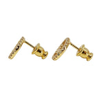 Fendi Earrings Fs Rhinestone Gold Accessory for Both Ears — view 3