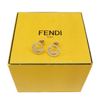 Fendi Earrings Fs Rhinestone Gold Accessory for Both Ears — view 6