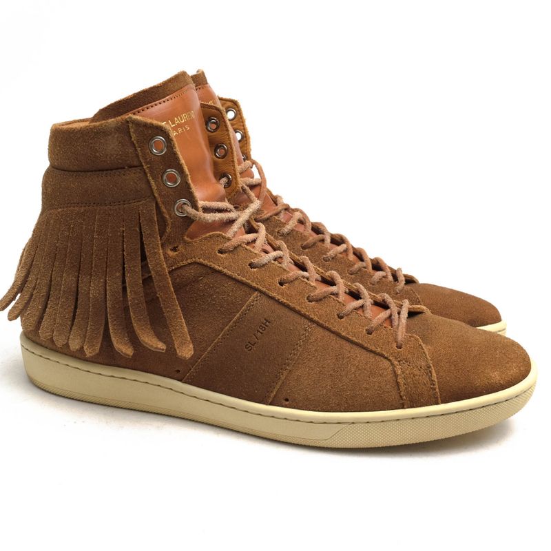 Yves Saint Laurent Shoes Sneakers High Cut Men Suede — view 2