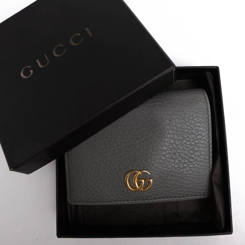 Gucci Wallet Women Leather Gray Card Case — view 9