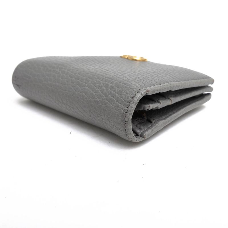 Gucci Wallet Women Leather Gray Card Case — view 4