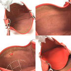 Hermes Shoulder Bag Evelyne PM 3 Taurillon Clemence Rouge Pivoine Red — view 8