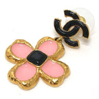 Chanel Coco Mark Flower Jewelry Accessories Earrings Metal Pink — view 4