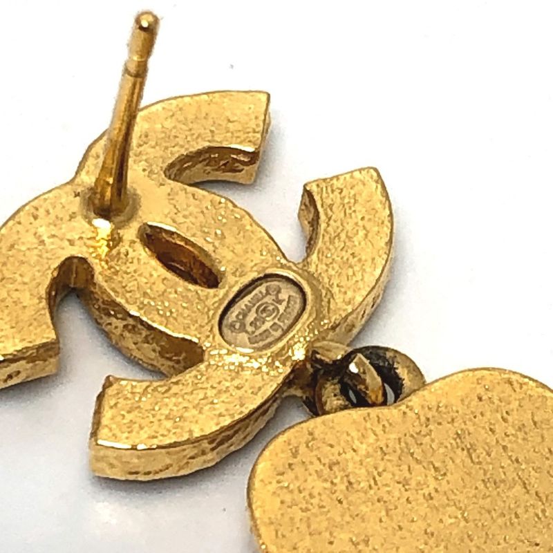 Chanel Coco Mark Flower Jewelry Accessories Earrings Metal Pink — view 7