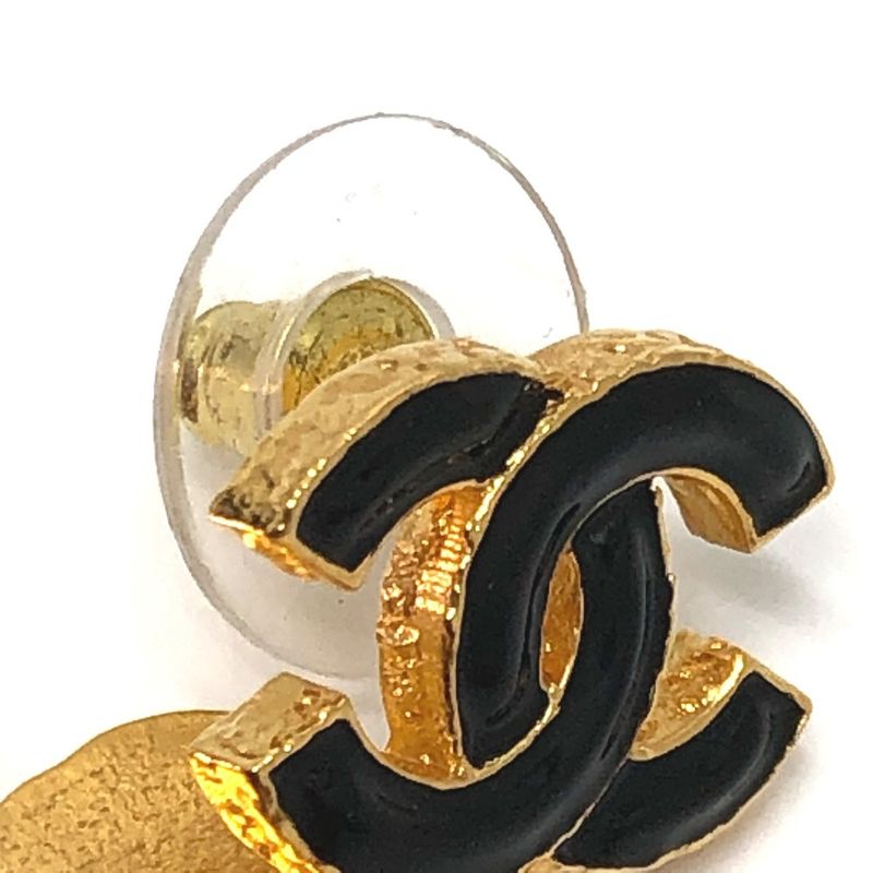 Chanel Coco Mark Flower Jewelry Accessories Earrings Metal Pink — view 6