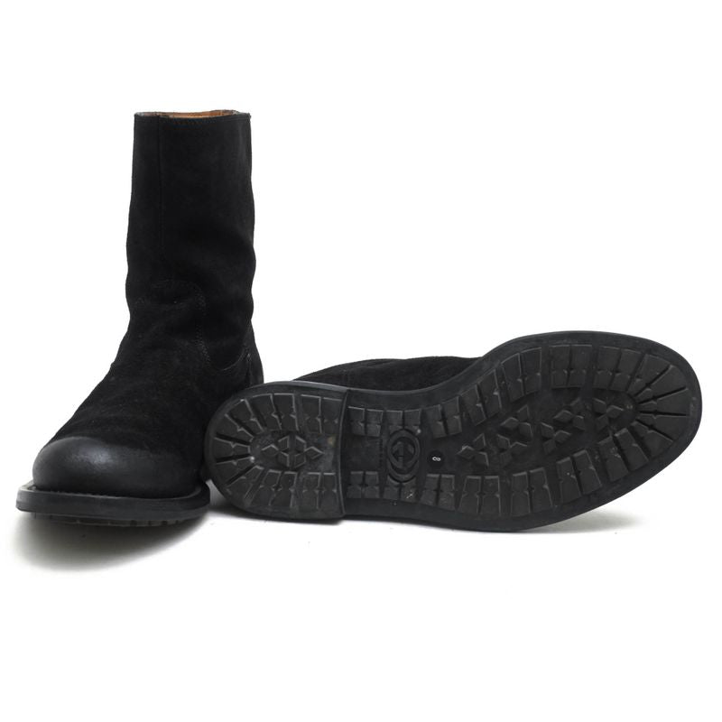 Gucci Pecos Boots Shoes Men Suede Leather Black 98411 Camden Lug — view 7