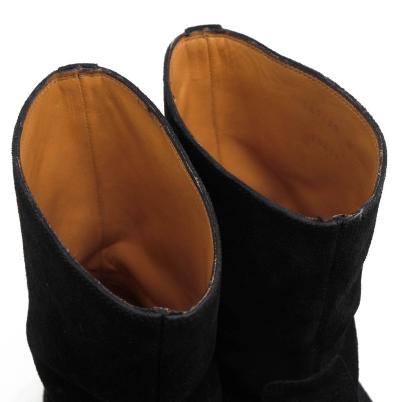 Gucci Pecos Boots Shoes Men Suede Leather Black 98411 Camden Lug — view 6