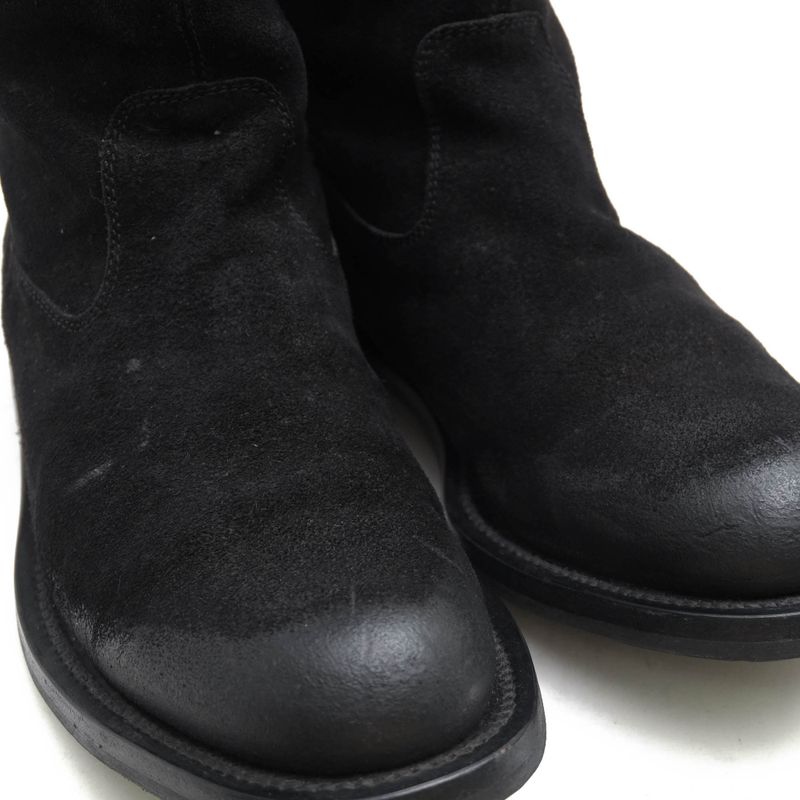 Gucci Pecos Boots Shoes Men Suede Leather Black 98411 Camden Lug — view 5