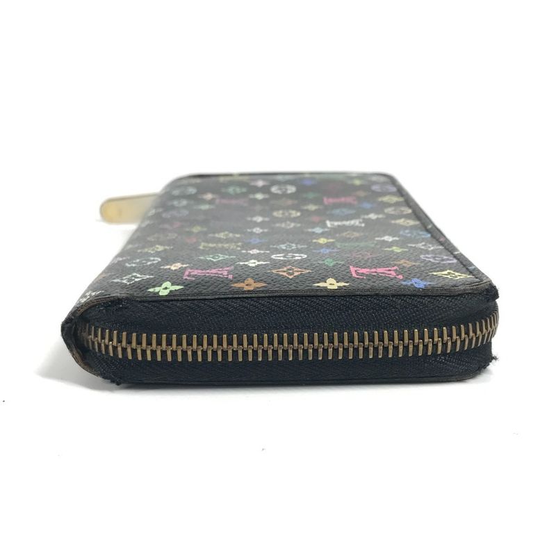 Louis Vuitton Long Zippy Wallet Monogram Multicolor Canvas Noir Black — view 4