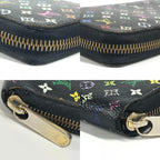 Louis Vuitton Long Zippy Wallet Monogram Multicolor Canvas Noir Black — view 7