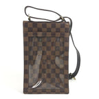 Louis Vuitton Shoulder Bag Portobello Damier Canvas Ebene Brown — view 2