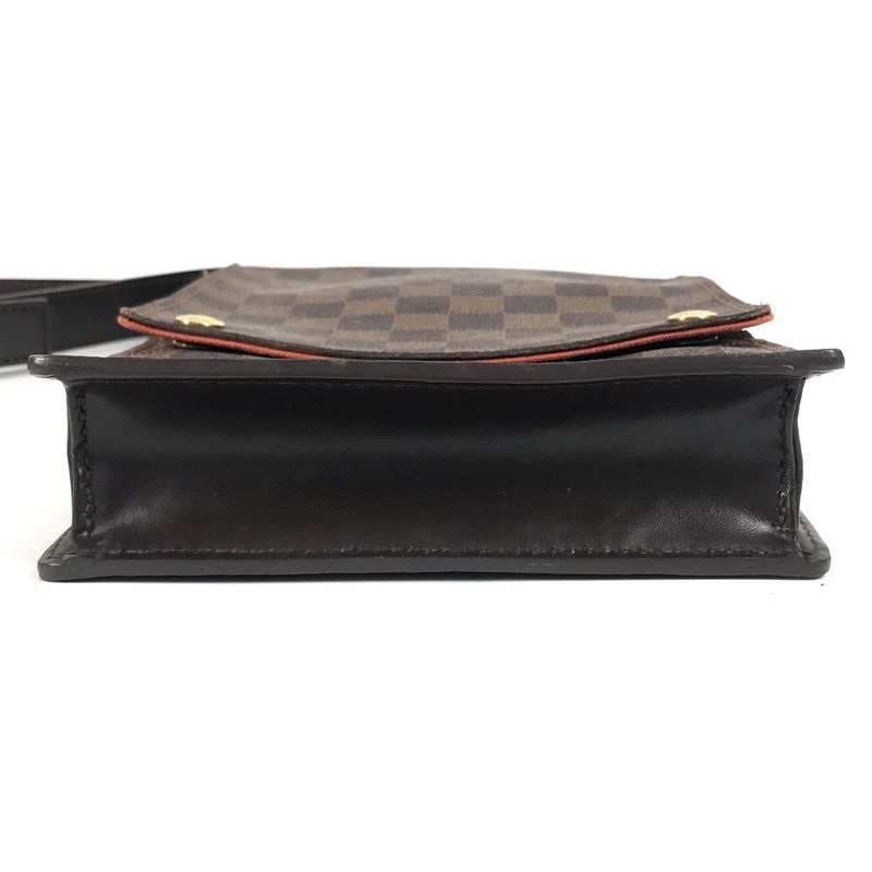 Louis Vuitton Shoulder Bag Portobello Damier Canvas Ebene Brown — view 5