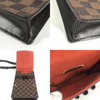 Louis Vuitton Shoulder Bag Portobello Damier Canvas Ebene Brown — view 7