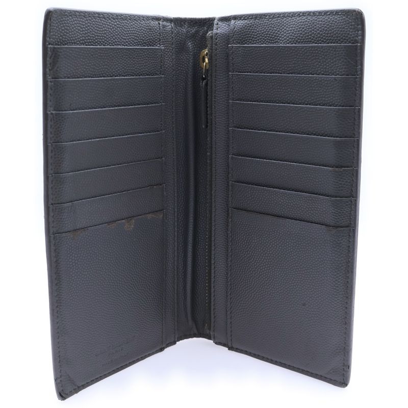 Saint Laurent Paris Organizer Leather Long Fold Wallet — view 5
