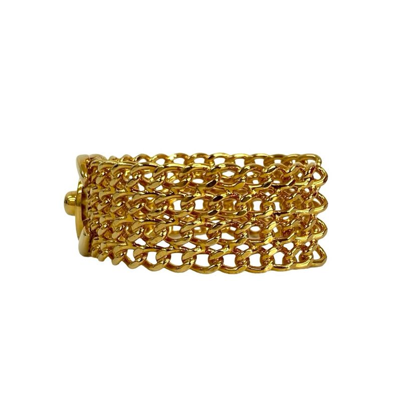 Chanel Coco Mark Turnlock Motif GP Bangle Bracelet 97A — view 5