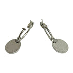 Chanel Vintage Coco Mark GP Earrings Accessories Silver Black 75139 00A — view 5