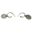 Chanel Vintage Coco Mark GP Earrings Accessories Silver Black 75139 00A — view 6