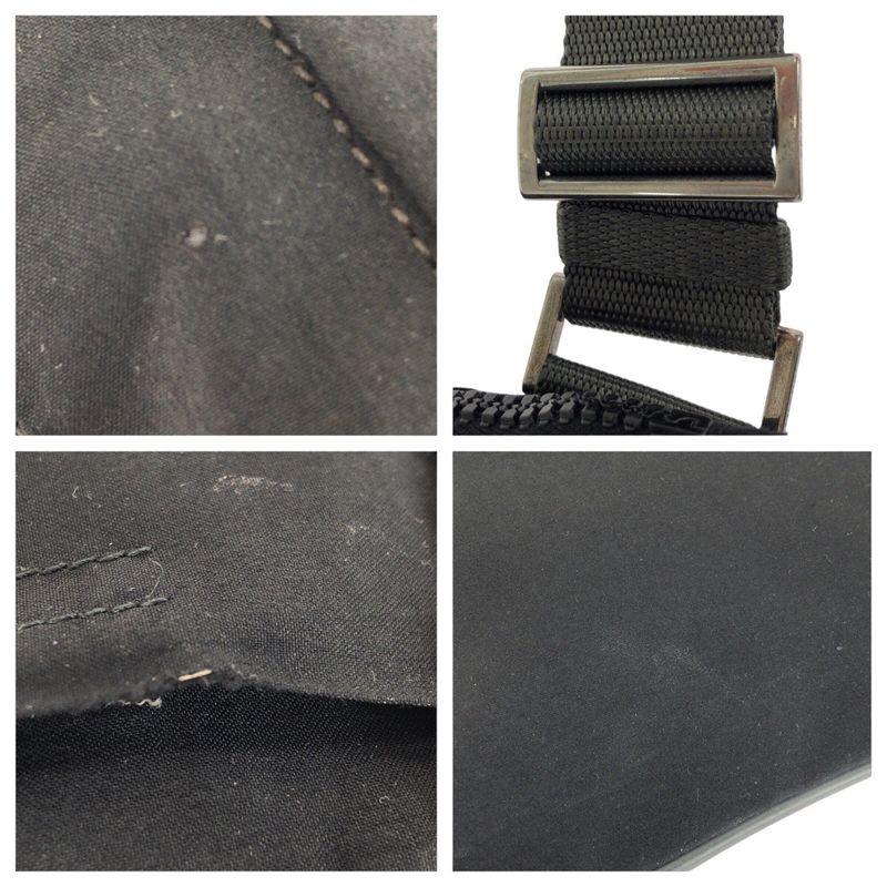 Prada Sports Black Silver Hardware Nylon Shoulder Bag Pochette — view 5