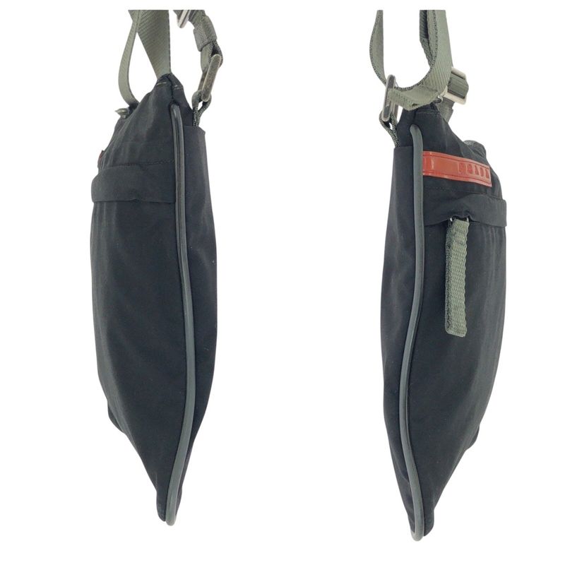 Prada Sports Black Silver Hardware Nylon Shoulder Bag Pochette — view 3