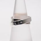 Hermes Double Tour Ring AU 750 AG 925 Silver Belt Combination Antique — view 7