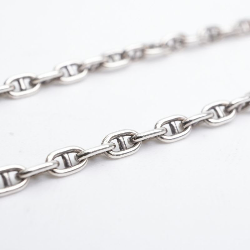 Hermes Chaine D'ancre Bracelet Bangle Cuff AG 925 Silver Mini — view 5