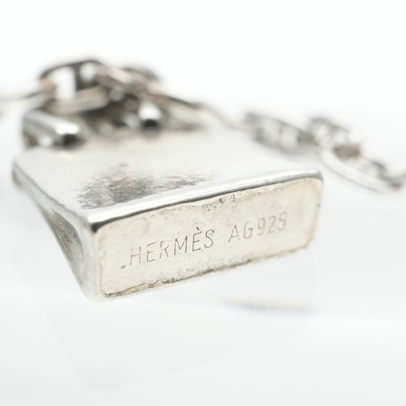 Hermes Chaine D'ancre Bracelet Bangle Cuff AG 925 Silver Mini — view 7