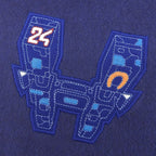 Hermes Imprime Odysee 100% Cashmere H Logo Design Fringed Scarf Navy — view 6