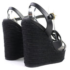 Louis Vuitton Isola Line Ankle Strap Espadrille Wedge Sole Leather Sandals — view 7