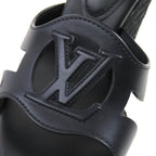 Louis Vuitton Isola Line Ankle Strap Espadrille Wedge Sole Leather Sandals — view 9
