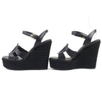 Louis Vuitton Isola Line Ankle Strap Espadrille Wedge Sole Leather Sandals — view 3