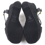Louis Vuitton Isola Line Ankle Strap Espadrille Wedge Sole Leather Sandals — view 8