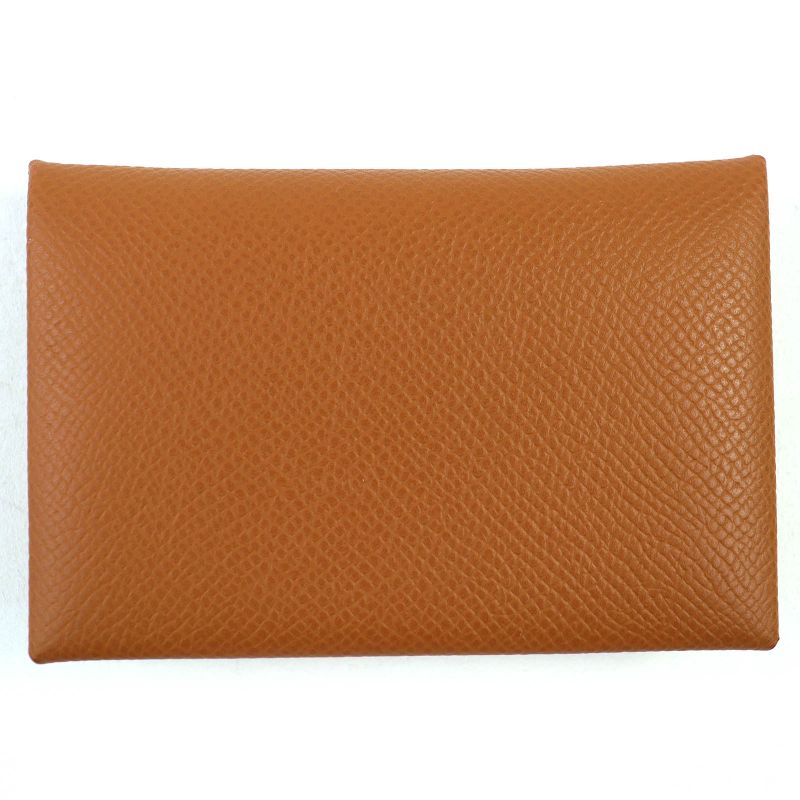 Hermes Calvi Vaux Epson Gold Silver Hardware Business Card Holder Case — view 4