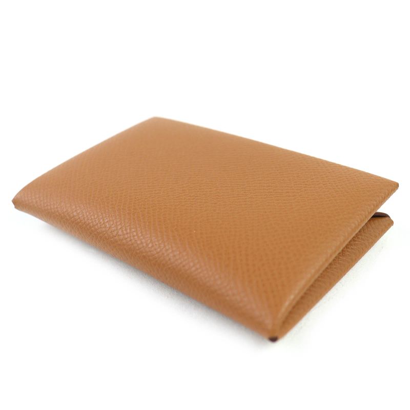 Hermes Calvi Vaux Epson Gold Silver Hardware Business Card Holder Case — view 5