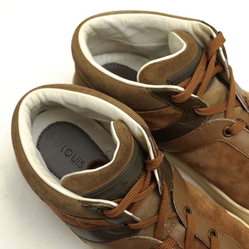 Louis Vuitton Shoes Sneakers High Cut Men Suede Leather — view 5