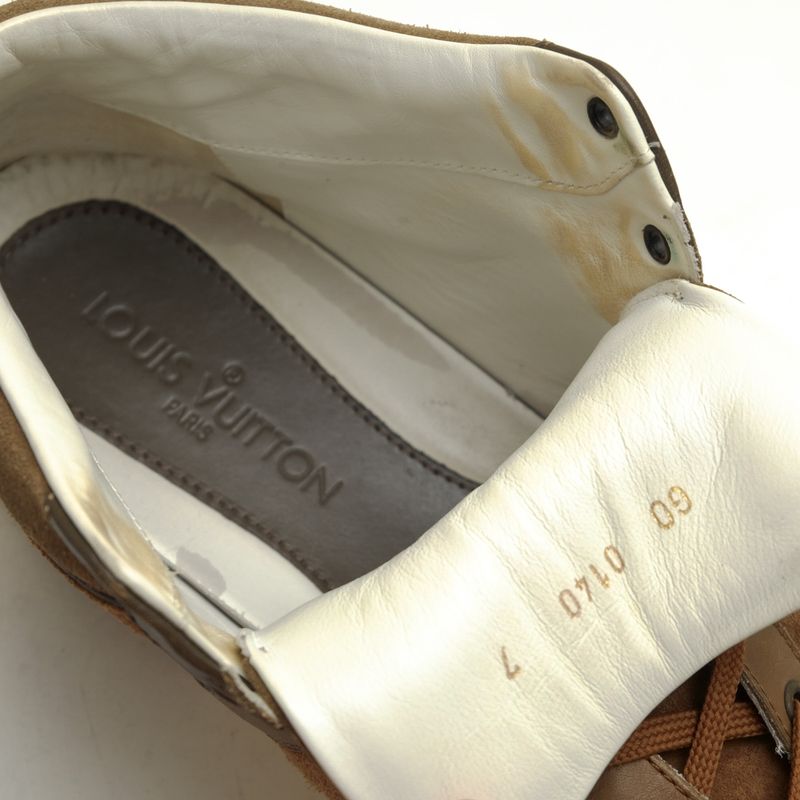 Louis Vuitton Shoes Sneakers High Cut Men Suede Leather — view 8