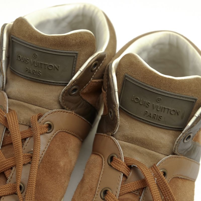 Louis Vuitton Shoes Sneakers High Cut Men Suede Leather — view 7