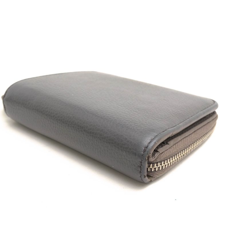 Yves Saint Laurent Wallet Women Leather Gray — view 3