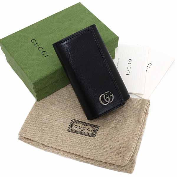 Gucci GG Marmont Key Case 6 Hook Ring Leather Black S Rank — view 2