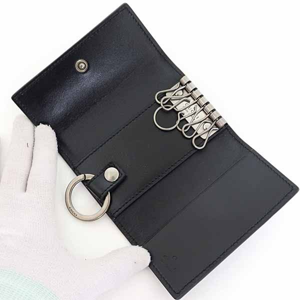 Gucci GG Marmont Key Case 6 Hook Ring Leather Black S Rank — view 4