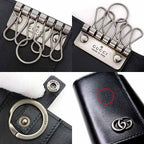 Gucci GG Marmont Key Case 6 Hook Ring Leather Black S Rank — view 6