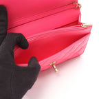 Chanel Shoulder Bag Quilted Ap3694 Fuchsia Pink Caviar Leather — view 4